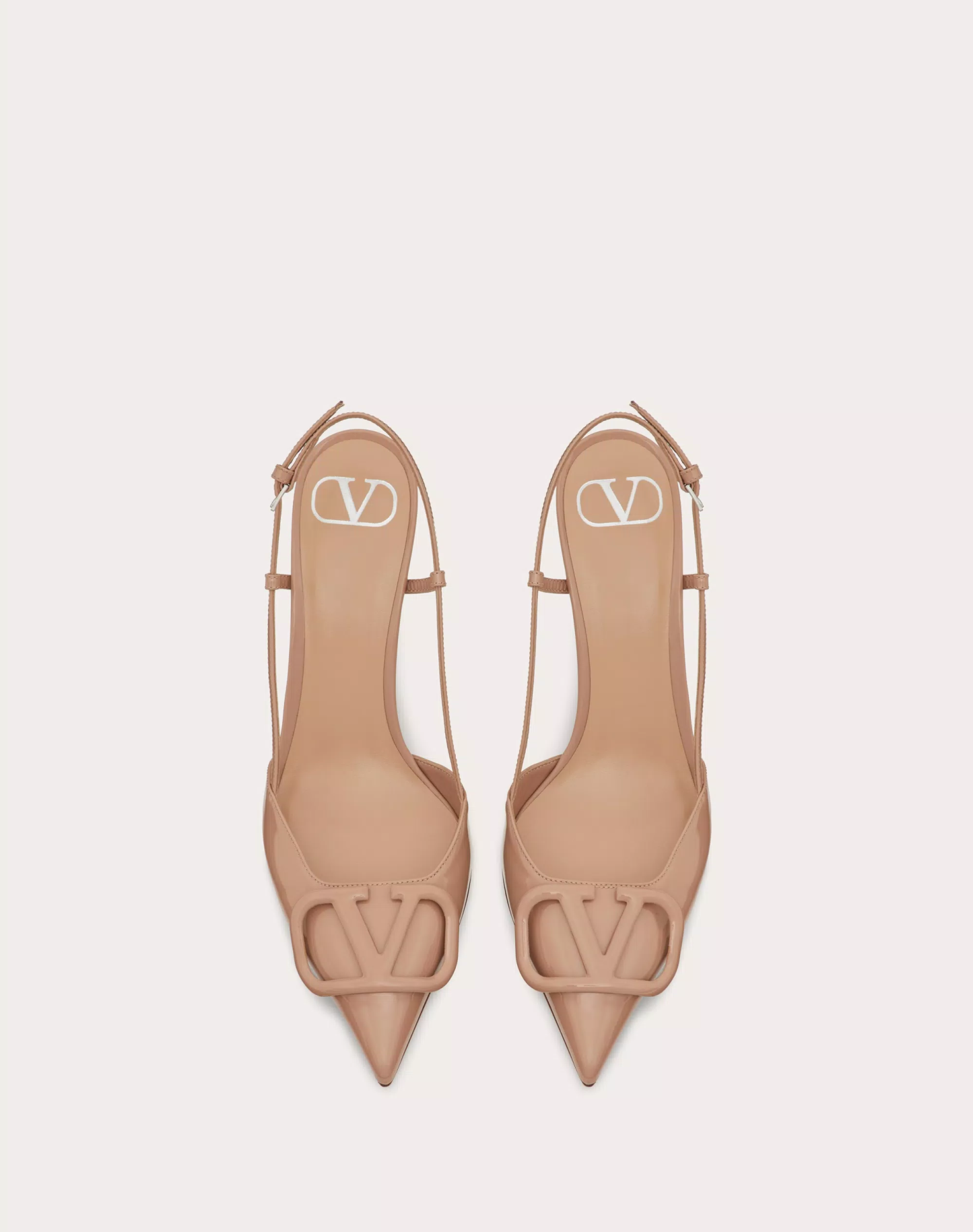 VLOGO SIGNATURE PATENT LEATHER SLINGBACK PUMP 80MM / 3.15 IN.